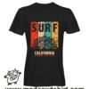 072 surf california tshirt nera uomo