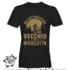 0549 vecchio in bicletta T-shirt Uomo Donna Bambino